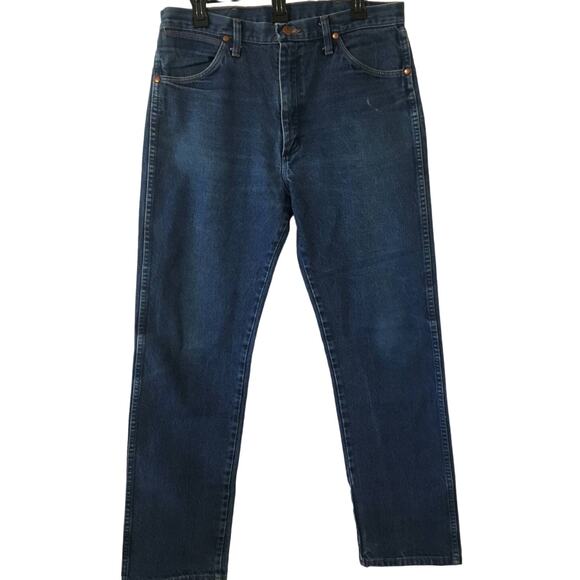 Wrangler 13MWZ Pro Rodeo Original Cowboy Cut Jeans Size 34X34 Torn Belt Loop - Picture 1 of 6